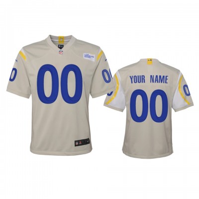 Los Angeles Rams Custom Youth Nike Game NFL Jersey - Bone